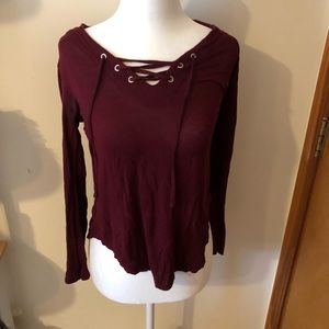 Rue21 Red/Burgundy Long sleeves shirt